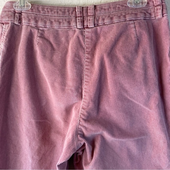 Garnet Hill Dusty Rose Pink High Waist Ribbed Cotton Corduroy Cuffed Pants SZ 8 - Picture 9 of 13